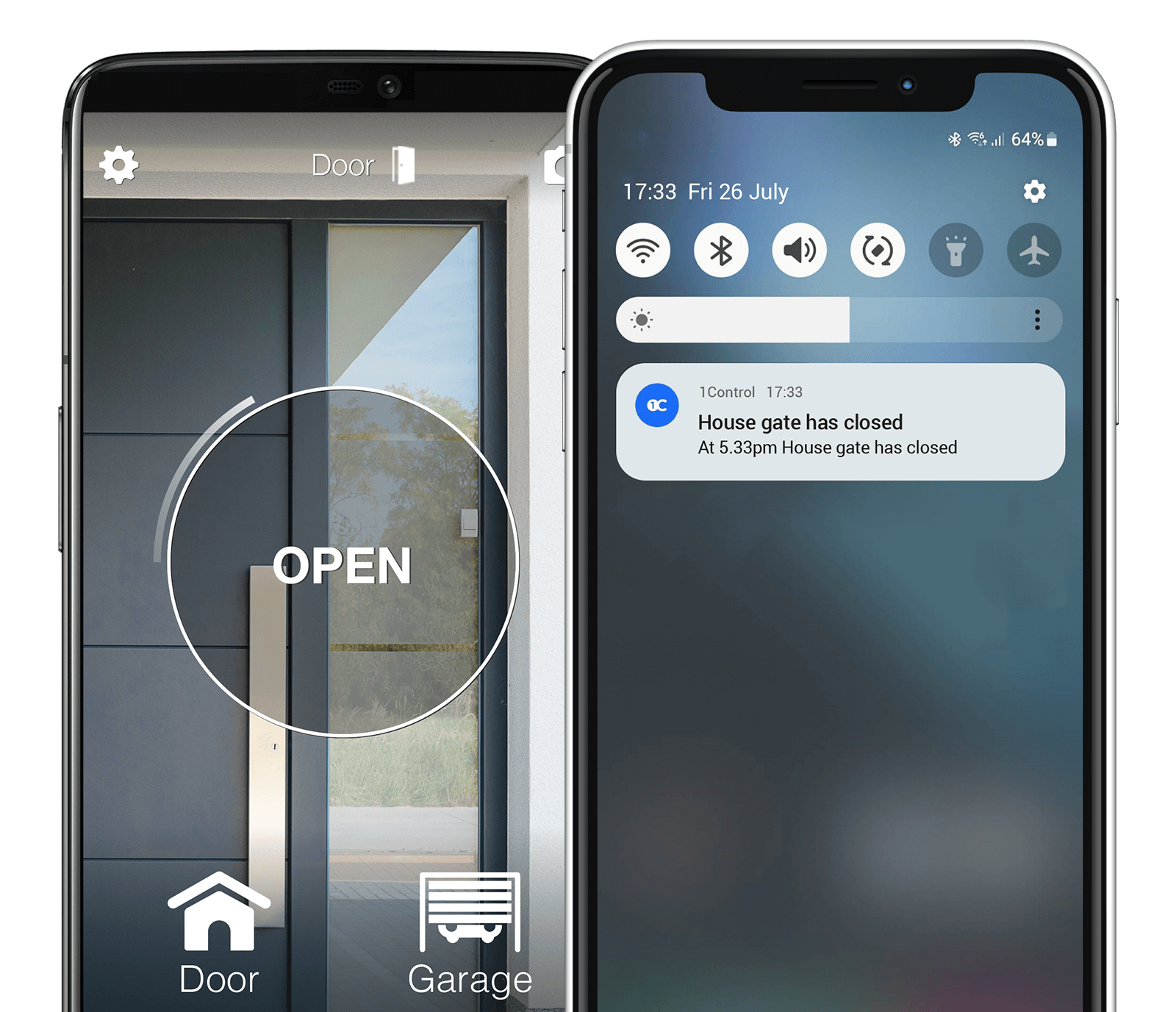 1Control - display of access opening status from app